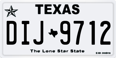 TX license plate DIJ9712