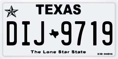 TX license plate DIJ9719