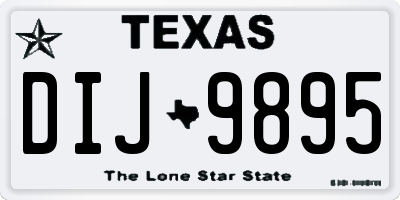 TX license plate DIJ9895