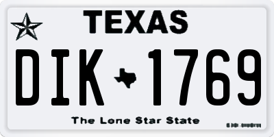 TX license plate DIK1769