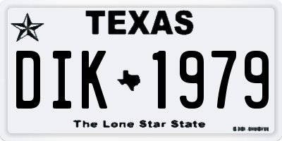 TX license plate DIK1979
