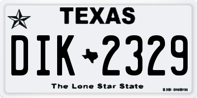TX license plate DIK2329