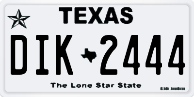 TX license plate DIK2444