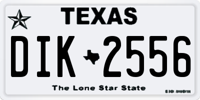 TX license plate DIK2556