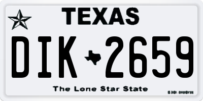 TX license plate DIK2659