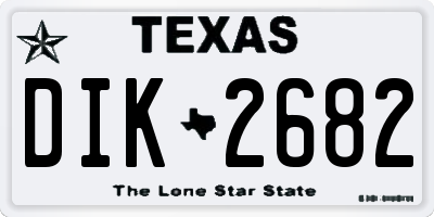 TX license plate DIK2682