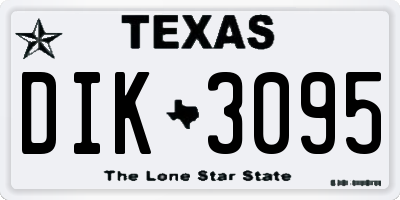 TX license plate DIK3095