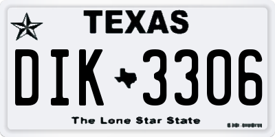 TX license plate DIK3306