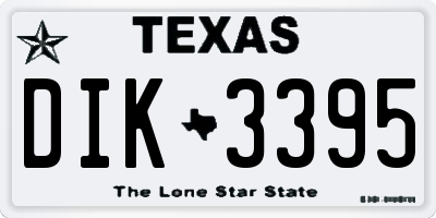 TX license plate DIK3395