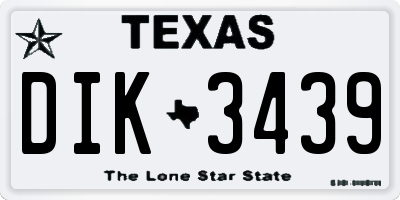 TX license plate DIK3439