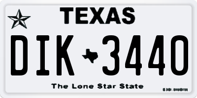 TX license plate DIK3440