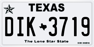 TX license plate DIK3719