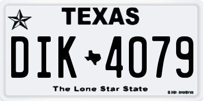 TX license plate DIK4079