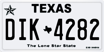 TX license plate DIK4282