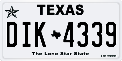 TX license plate DIK4339
