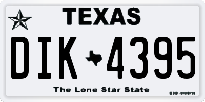 TX license plate DIK4395
