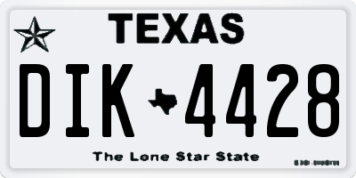 TX license plate DIK4428