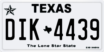 TX license plate DIK4439