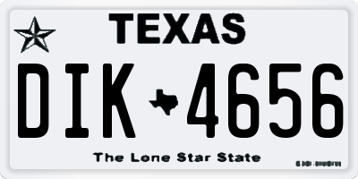 TX license plate DIK4656