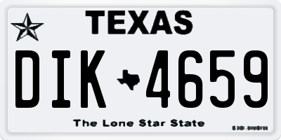 TX license plate DIK4659
