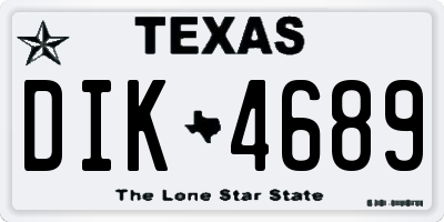 TX license plate DIK4689
