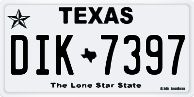 TX license plate DIK7397