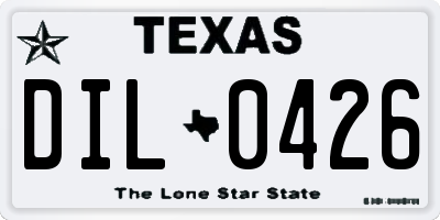 TX license plate DIL0426