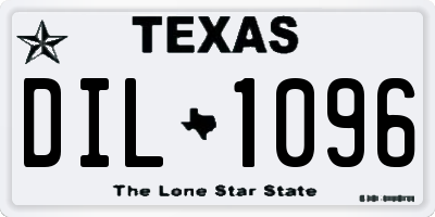 TX license plate DIL1096