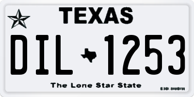 TX license plate DIL1253
