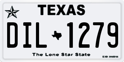 TX license plate DIL1279