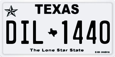 TX license plate DIL1440