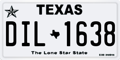 TX license plate DIL1638