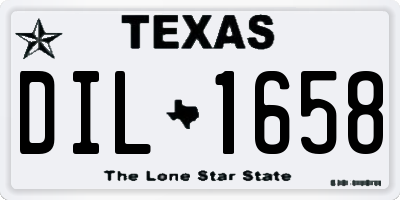 TX license plate DIL1658