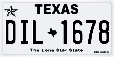 TX license plate DIL1678