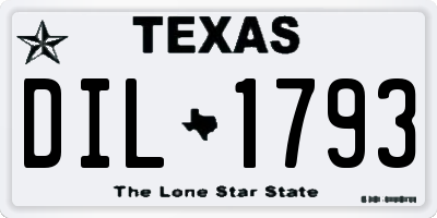 TX license plate DIL1793