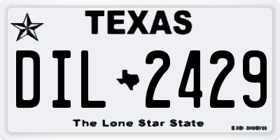 TX license plate DIL2429