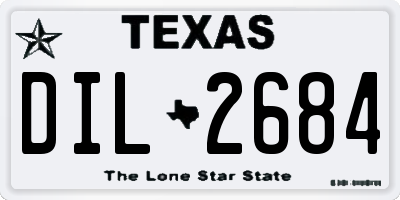 TX license plate DIL2684