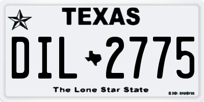 TX license plate DIL2775