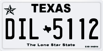TX license plate DIL5112