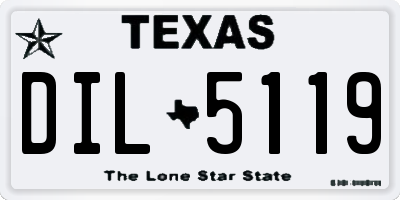 TX license plate DIL5119