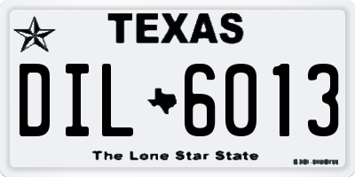 TX license plate DIL6013