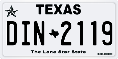 TX license plate DIN2119