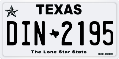 TX license plate DIN2195