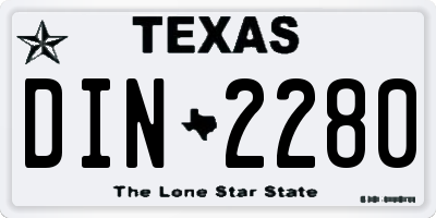TX license plate DIN2280