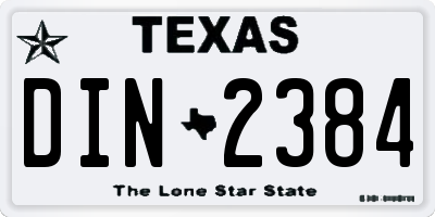 TX license plate DIN2384