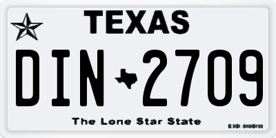 TX license plate DIN2709