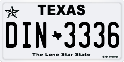 TX license plate DIN3336