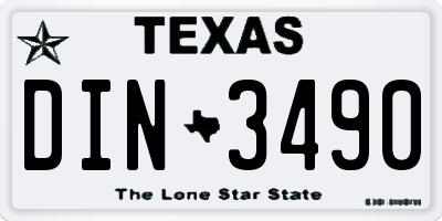 TX license plate DIN3490