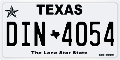 TX license plate DIN4054