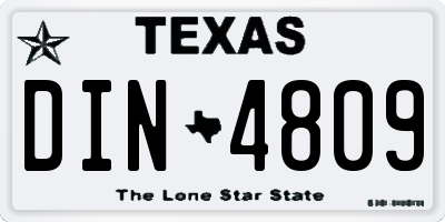 TX license plate DIN4809